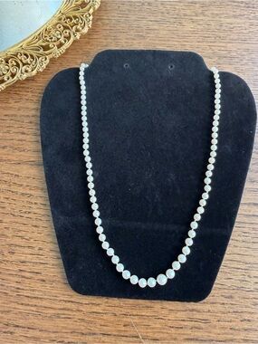 Authentic Vintage Mikimoto Akoya Cultured Pearl Graduated 21" Matinee Necklace